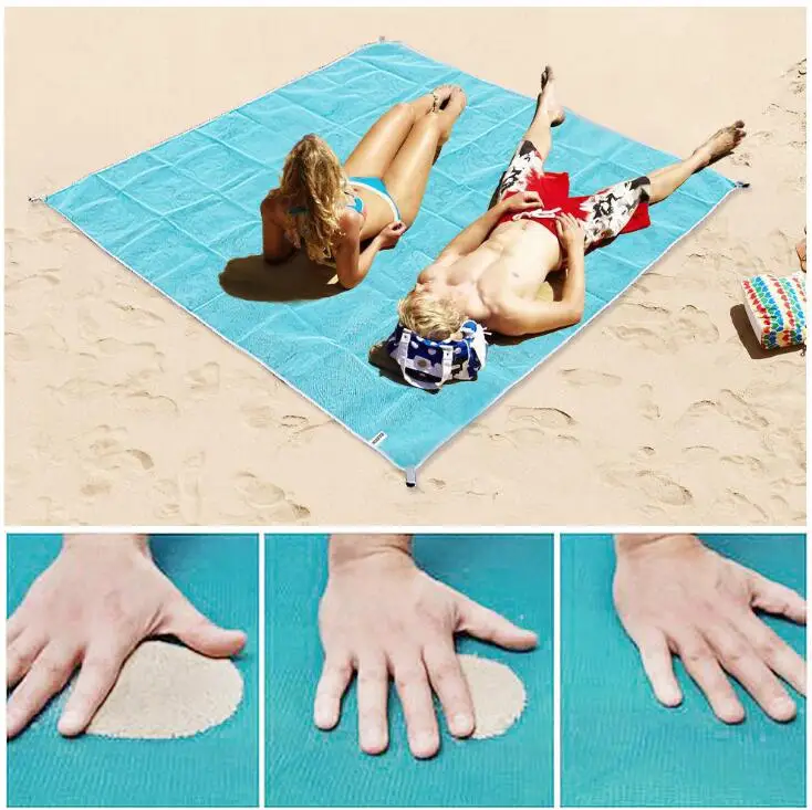 

Sand Free Beach Mat Portable Blue beach mat Anti-slip Sand Mats Rug drop shipping