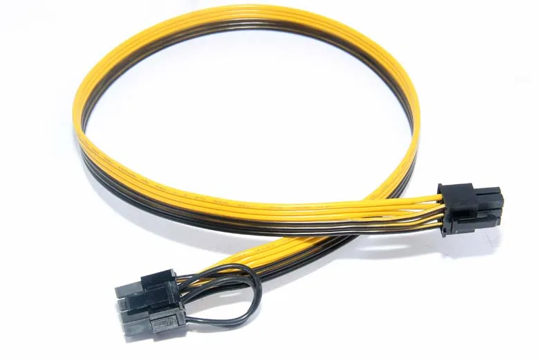 New style 50cm 18AWG 6P in To 8Pin Video Card Power Extend Cable 6P