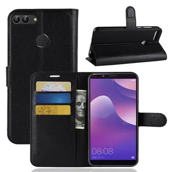 

Brand gligle protective case cover for Huawei Y9 2018 case PU leather wallet case shell