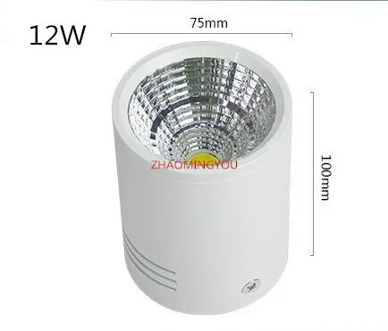 2020 Surface Mounted Dimmable COB LED Downlights 6W 9W 12W 20W 25W 30W LED Ceiling Lamps Spot Light Downlights AC85-265V