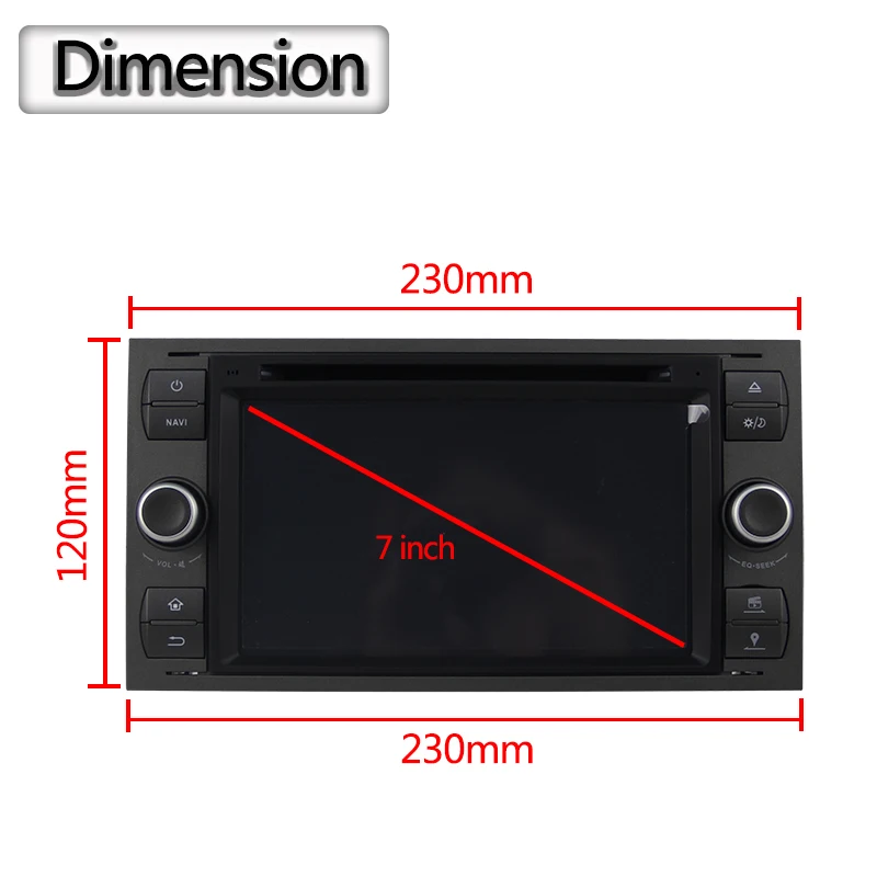 Clearance 7" 4G RAM Android 9.0 Car DVD Player GPS Stereo Navigation For Ford Focus Kug Transit 2004 2005 2006 2007 car Radio navigator 16