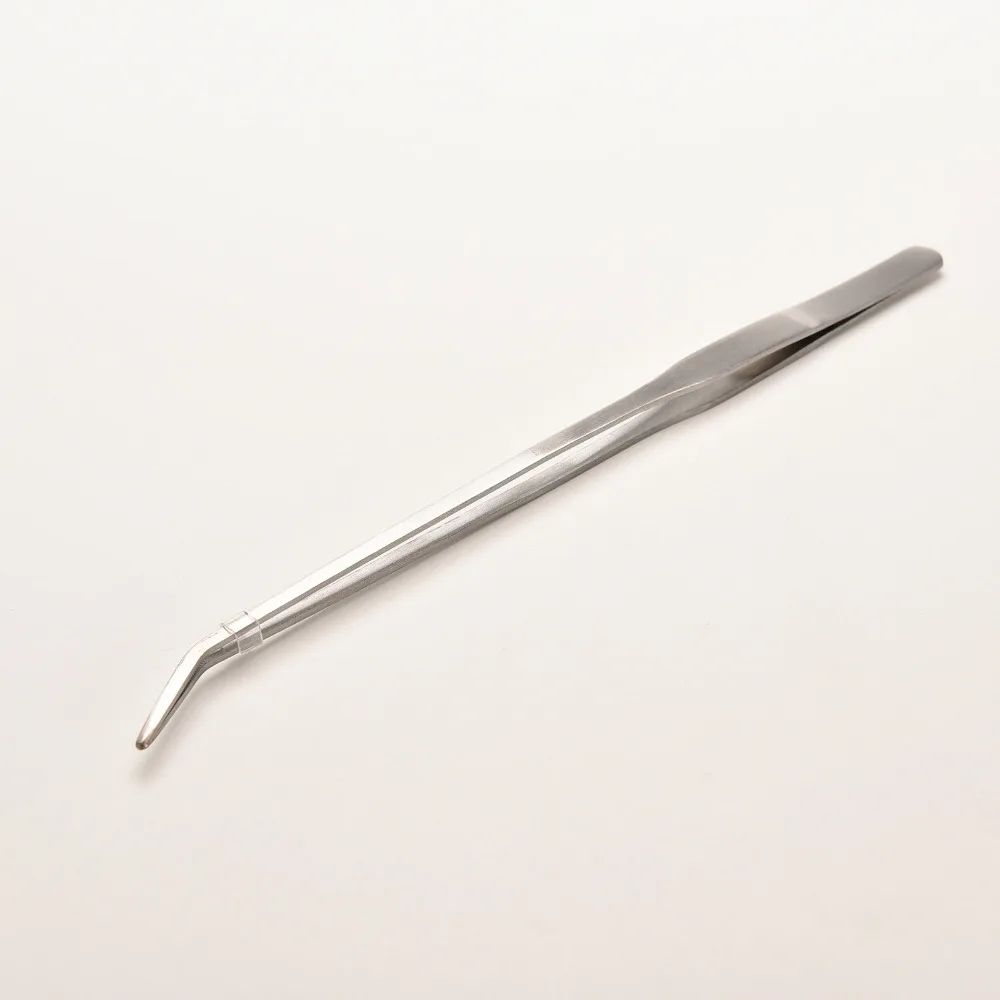 

Universal 27CM Aquarium Live Plant Tank Shrimp Reef Tank Curve Tweezer Stainless Steel Rhinestone Tweezers Scissors