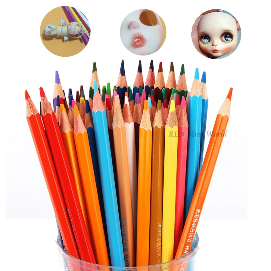 1/3 1/4 1/6 Dolls Blyth Eyes Mouth Face Makeup Tools 12/24 Colors Water Coloured Pencil | Игрушки и хобби