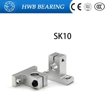 

10pcs/lot Free Shipping SK10 10mm linear bearing rail shaft support Table CNC Router SH10A