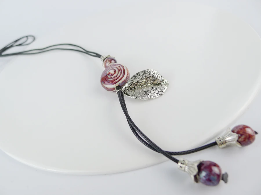 

Jingdezhen Ceramic Jewelry Long Rope Ceramic Beads pendant Necklaces Handmade DIY fashion Necklace for women #FY302