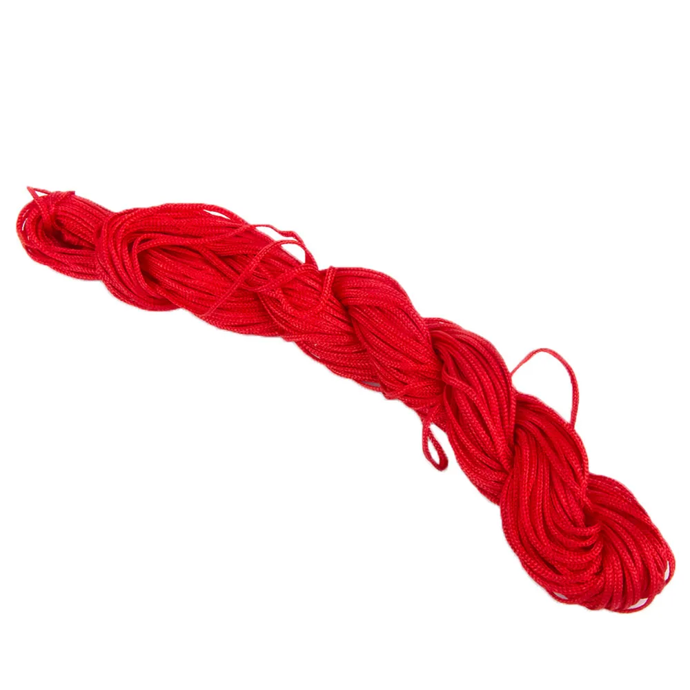 1 мм Диаметр полиэфирный шнур нить тесьма веревка для ручной работы Красный Фиолетовый китайский узел проволока ручной работы аксессуары - Цвет: Красный