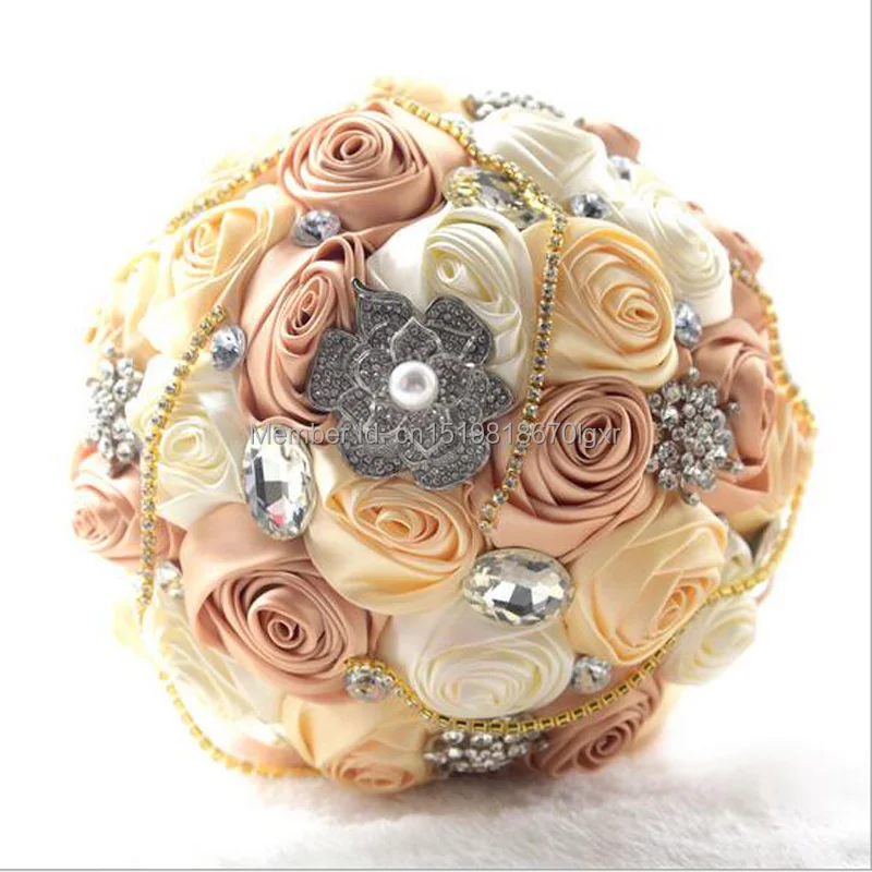 2019 Новые Потрясающие Свадебные цветы Красочные невесты букеты Искусственные розы свадебный букет