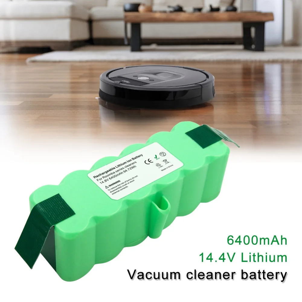 6400mAh 14.8V Lithium Rechargeable Battery For iRobot Roomba R3 500 520