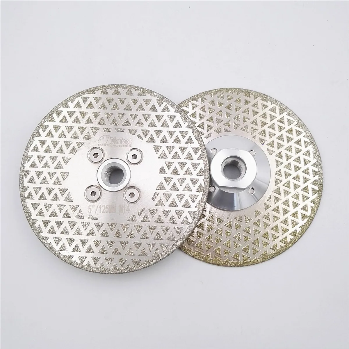 DIATOOL 2pcs 5" electroplated diamond cutting and grinding disc for