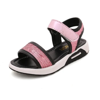 

Bekamille Kid Shoes Children Girls Baby Sandals Beach Open Toe Sequin Simple Sandals Fashion Casual New Shoes Summer