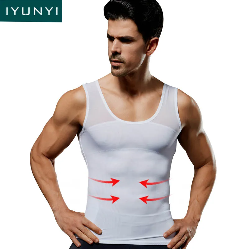 IYUNYI Men Slimming Underwear Vest Body Shapers Waist Trainer Corset