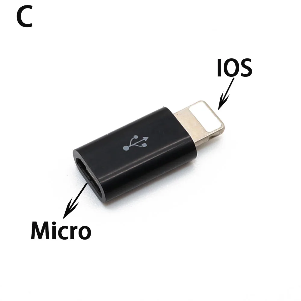 Адаптер типа C для Micro USB для samsung, кабель-конвертер для зарядки и передачи данных для iPhone X 8 7 для xiaomi для redmi 4x5 plus type-c OTG - Цвет: C