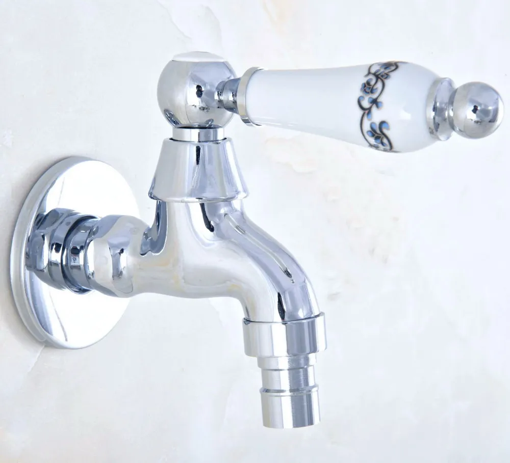 

Polished Chrome Outdoor Faucet Garden Water Tap / Washing machine Faucet / Laundry Sink Cold Water Tap Bidcock Faucet Bav158