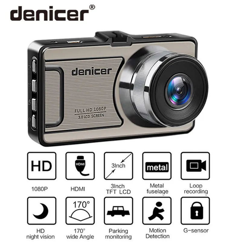 

Denicer Dash camera Novatek 96658 Car Camera Full HD 1080P DVR 170 Degree Wide Angle 6G lens Car Vehicle Video Recorder Dash Cam