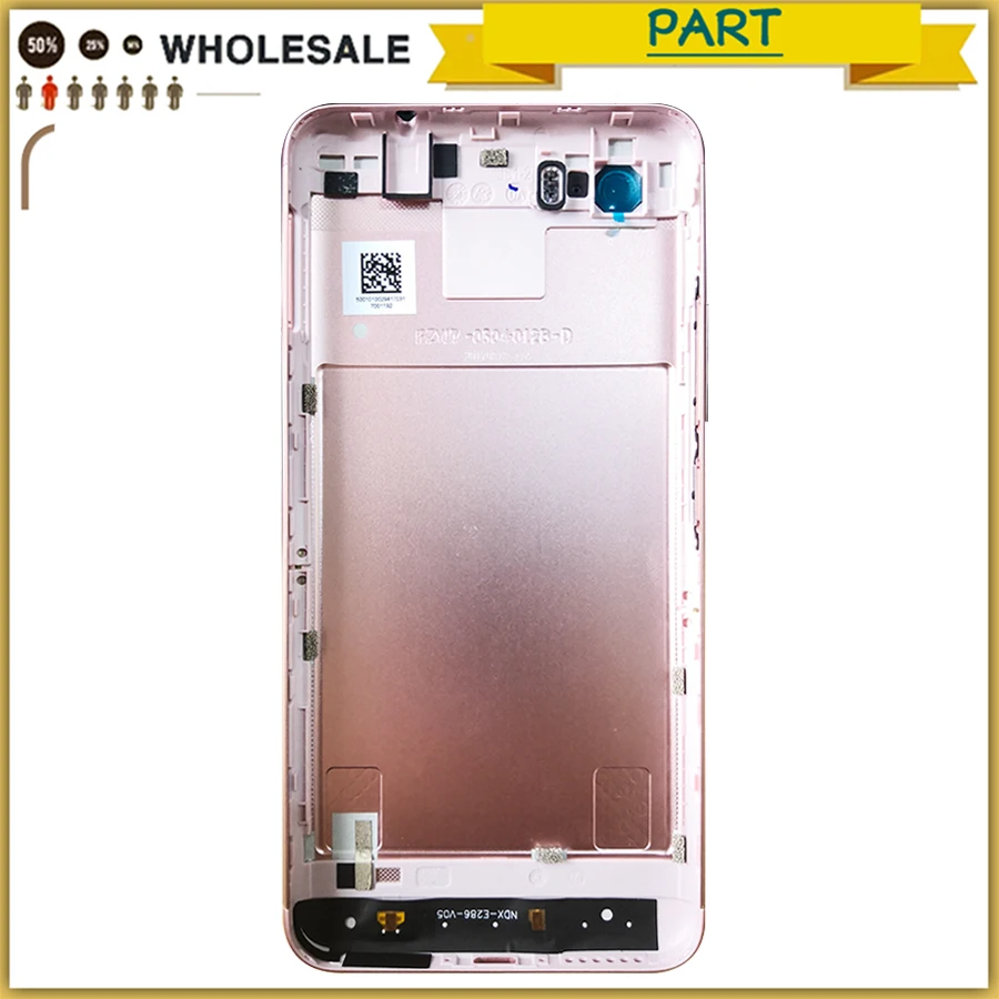 

New ZC521TL Full Housing Case For Asus zenfone 3s max ZC521TL X00GD Battery Cover Door Back Rear Cover With Power Buttons