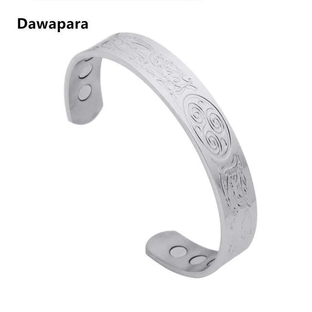 Dawapara Vegvisir Aka Norse Viking Runic Comp Bracelet Men Women Dawapara Vegvisir Aka Norse Viking Runic Comp Bracelet Men Women Stainless Steel Bangle Arthritis Pain Relief