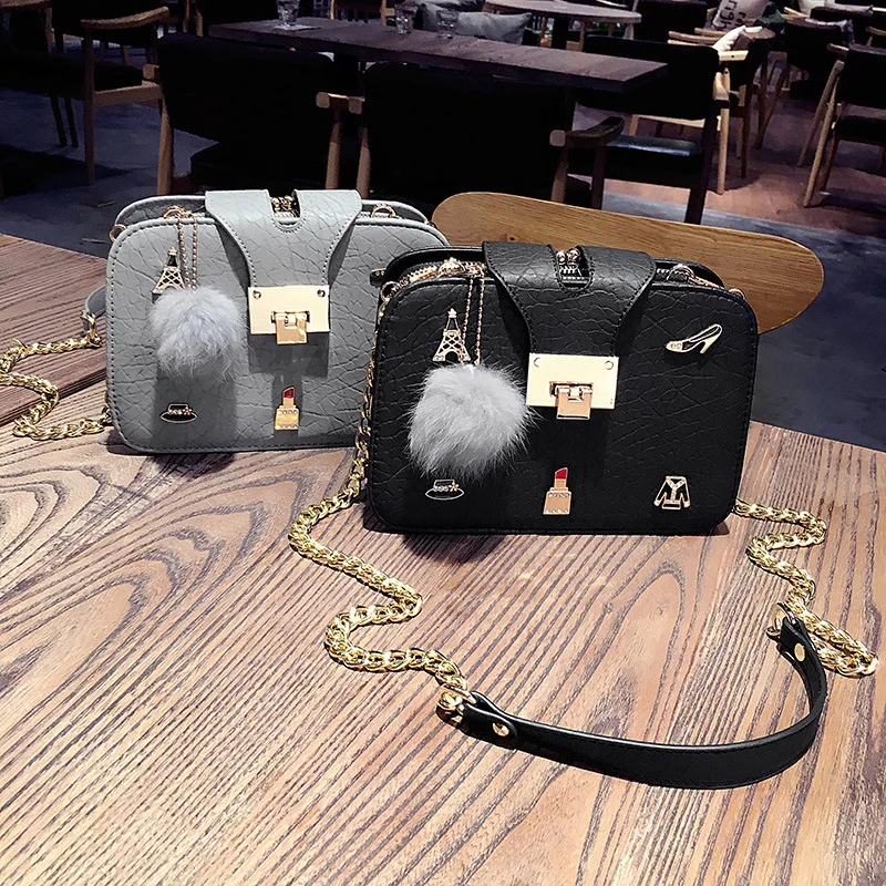 

Chain Small Badge 2018 Crossbody Shoulder Famous Brand Luxury Leather Handbags Women Messenger Bags Designer For Bolsas Feminina