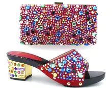 New african schuh und tasche zu matcg set TH16-33 rot farbe fashion Italienische frauen schuh und tasche zu passen set GRÖßE 38-43