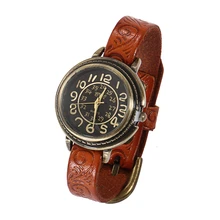 Reloj nuevo Vintage para mujer, reloj de cuarzo, pulsera de cuero PU, reloj de pulsera antiguo, relojes analógicos informales, reloj de mujer