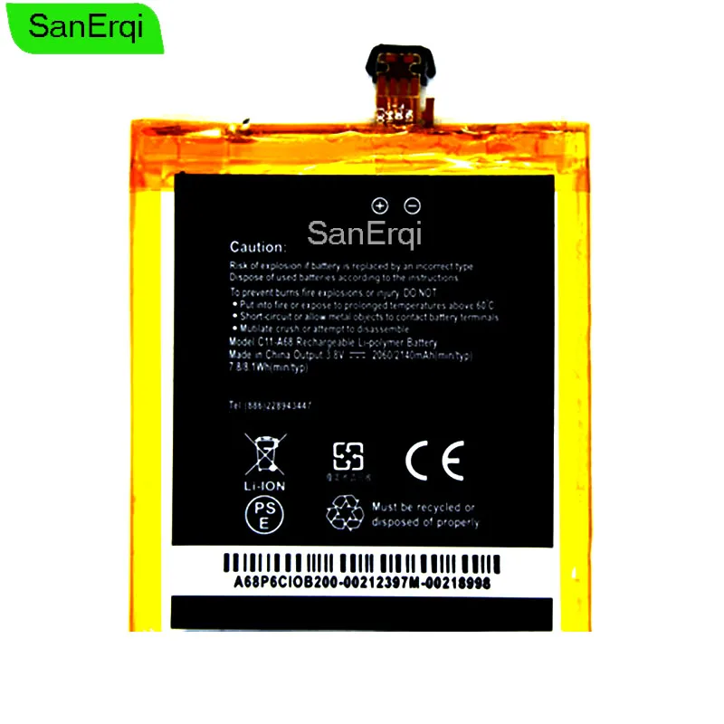 

2140mAh Mobile Phone Battery C11-A68 For Asus PadFone 2 Phone A68 PadFone2 Battery Batteryies SanErqi