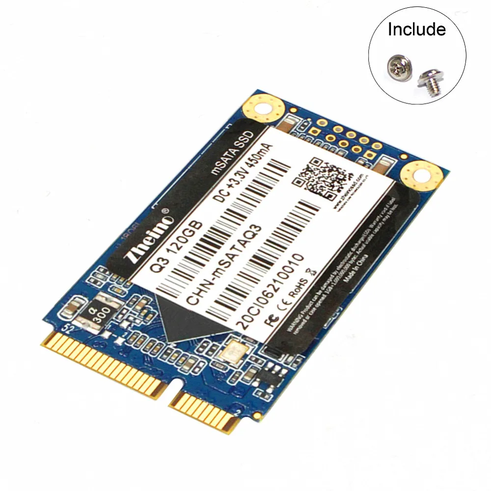 Zheino mSATA SSD 120 ГБ 128 ГБ 240 ГБ 256 ГБ 480 512 1 ТБ на жестком диске компьютеров, 3D TLC NAND флэш-память Zheino Внутренний твердотельный Накопитель SSD