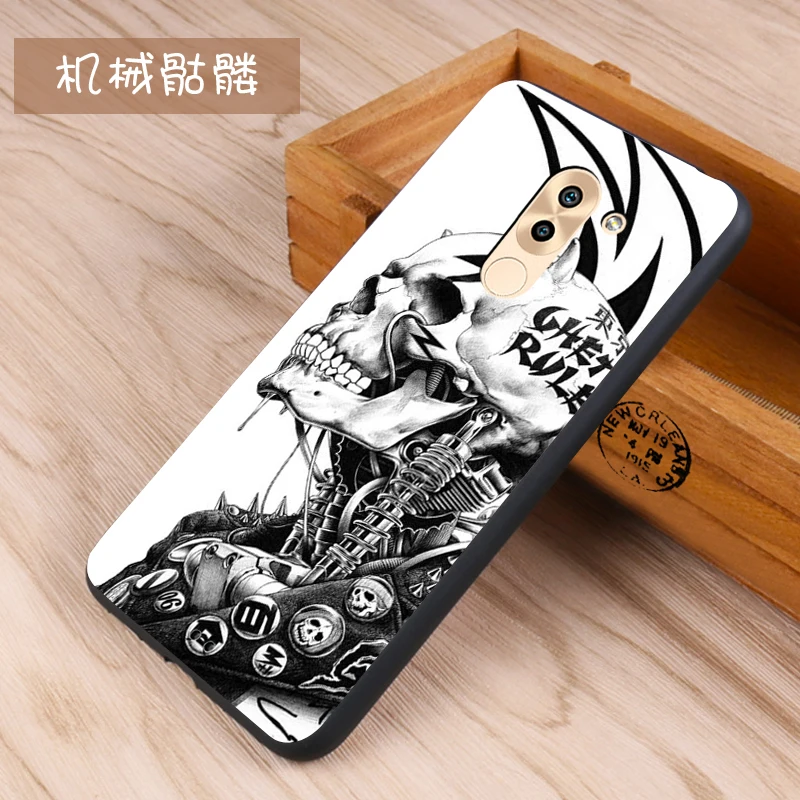 Huawei honor 6x Case Original Cover for Huawei honor 6x Bag Case Cover Skin Wolf Fish Skull honor 6x Fundas 100% BiNFUL 29