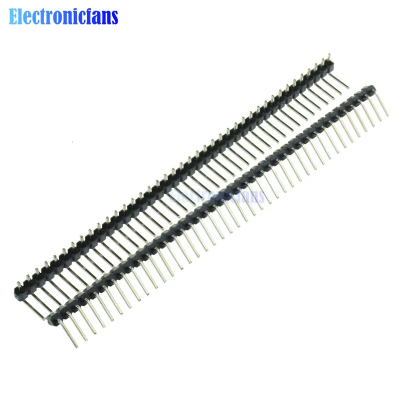 

10Pcs 40Pin 2.54mm Single Row Right Angle Pin Header Strip