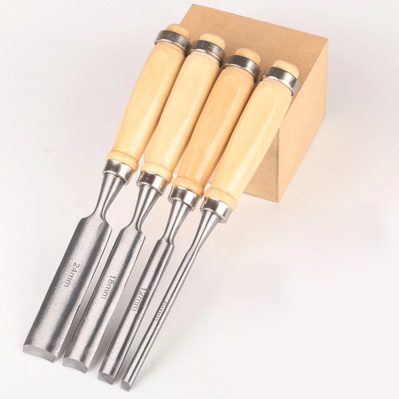 4pcs/set Carving Chisel Carpenter Tools Semicircle Woodworking Chisel