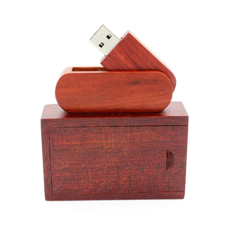 SHANDIAN логотип на заказ Деревянный USB+ коробка USB флэш-накопитель Флешка 4 ГБ 8 ГБ 16 г 32 Гб 64 Гб карта памяти фотография свадебный подарок - Цвет: Rose wood BOX