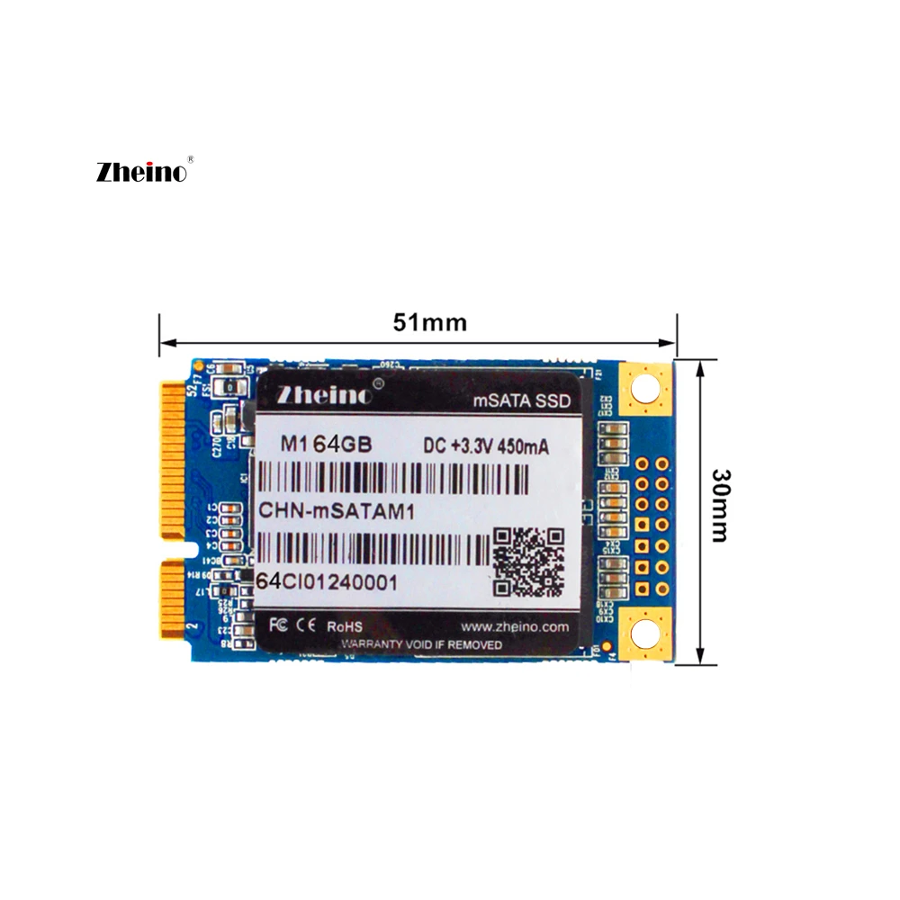 Zheino mSATA 32 Гб 64 Гб 128 ГБ 256 ГБ SSD SATA3 Внутренний твердотельный диск 2D MLC флэш-накопители жесткий диск мини SATA