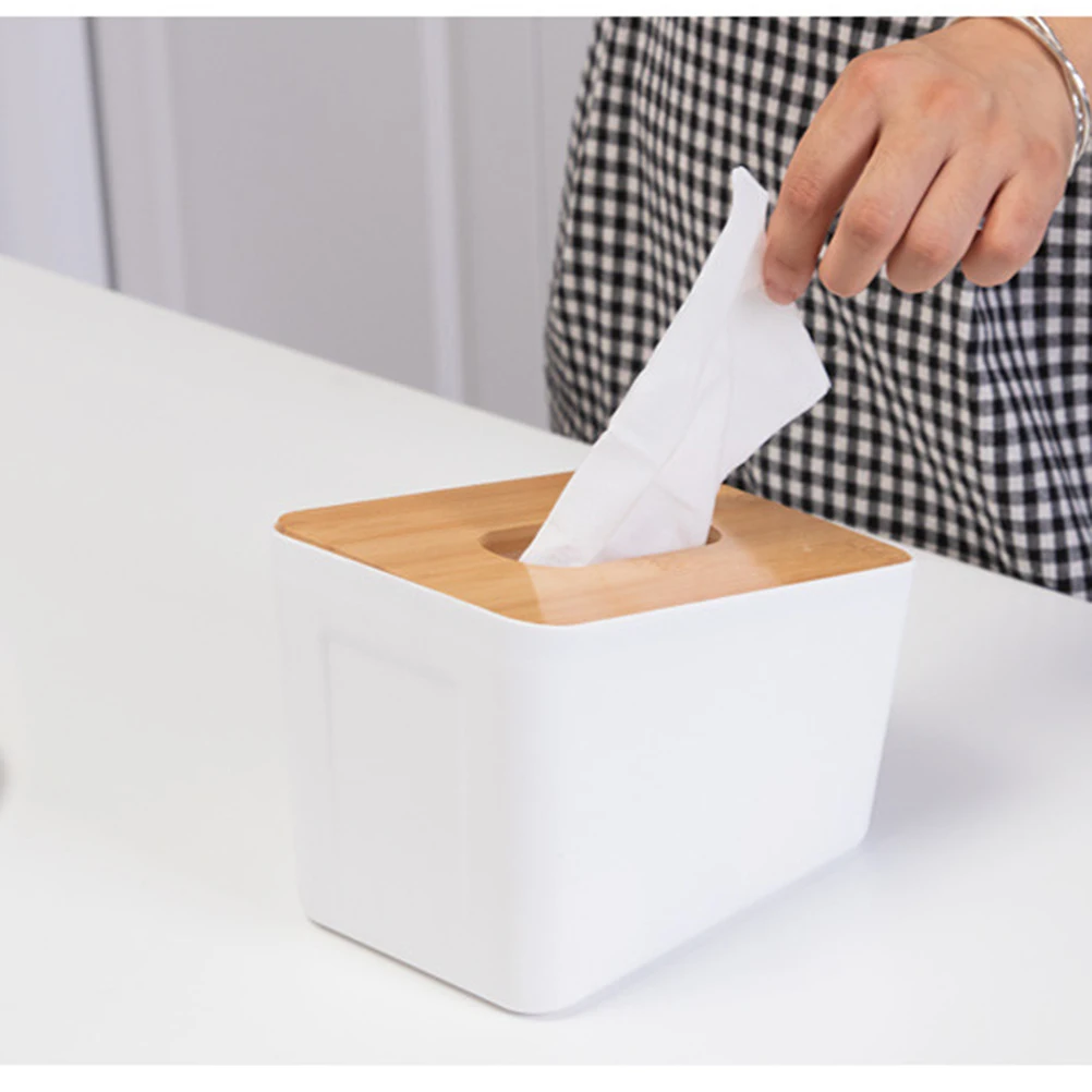 

2pcs/Pack Nordic Style Simple Tissue Box Modern Wooden Cover Napkins Holder Case Tissue Organizer For Home Car Restaurant