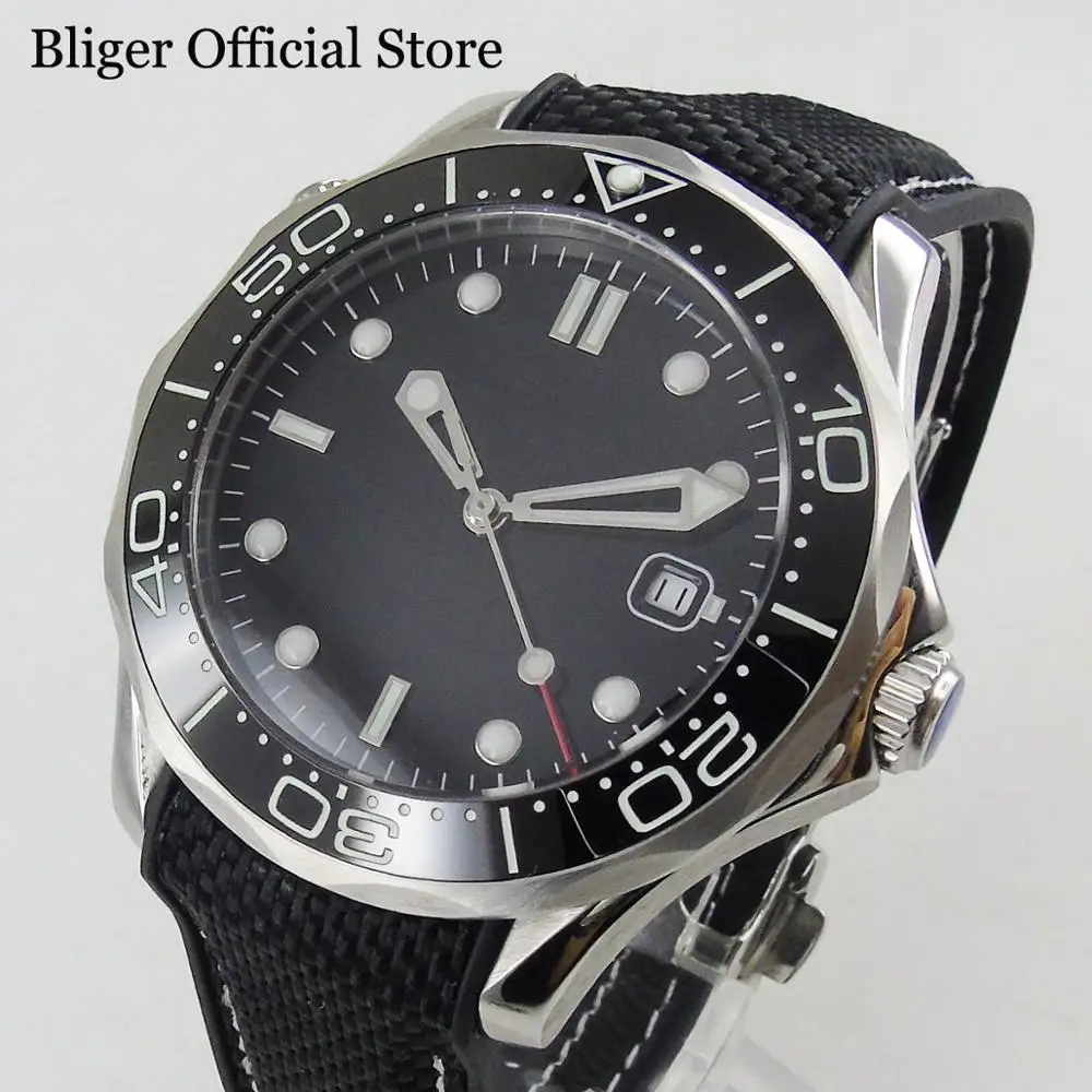 

High Quality 41mm Fashion Automatic Men's Watch Sterile Dial Luminous Bezel Rubber Strap