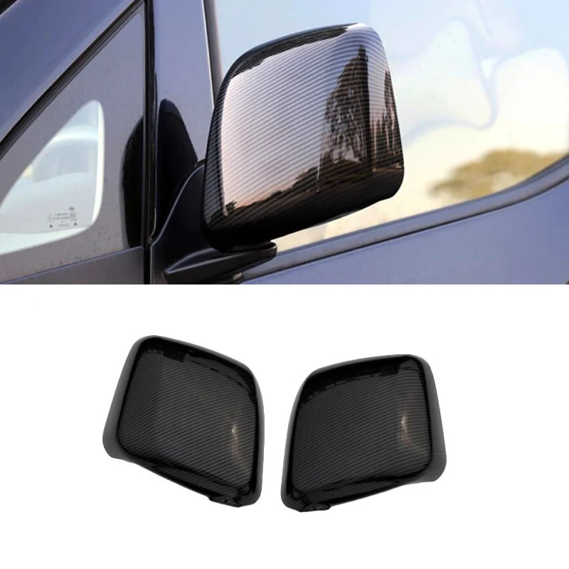 

2PCS ABS Chrome Side Door Rearview Mirror Cover Trims Car Accessories For Nissan NV200 2010 - 2018 Carbon Fiber Color