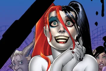 

Harley Quinn DC Comics PMC519 fabric poster custom print (frame available) for wall art room decor home decoration