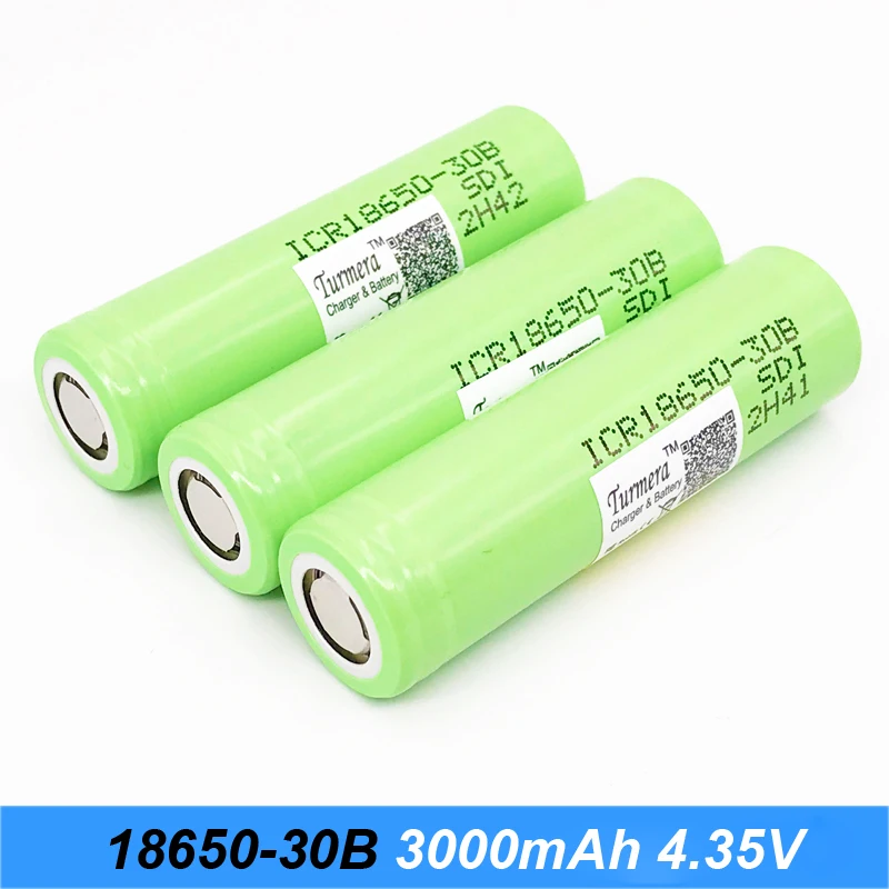 Фонарик 18650 батарея icr18650 30b 3000mah 3,7 V литий-ионный аккумулятор для зарядного устройства 18650 Turmera j10