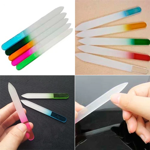 

2PCS Professional Nail Art Salon Tips Polish UV Gel Crystal Glass File Buffing Manicure Tool 5VZ9 7GXM