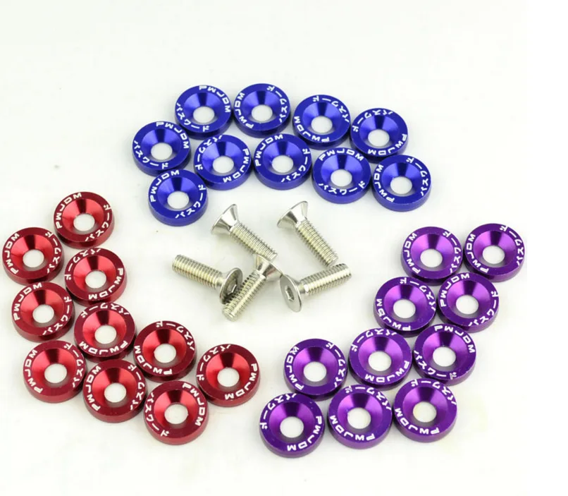 

10PCS M6x20 Car Styling Universal Modification JDM Sticker Stickers Password Fender Washer License Plate Bolts Auto Accessories
