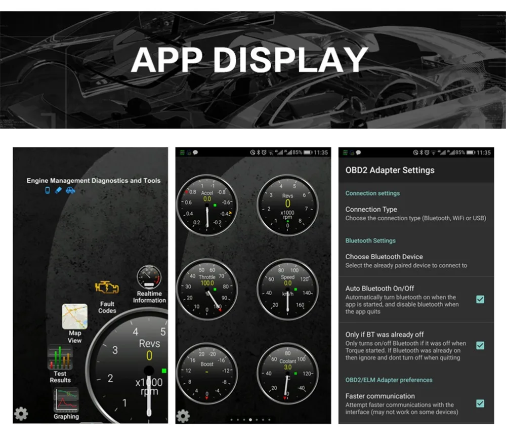 Autool A1 OBD2 сканер V1.5 Bluetooth/WI FI OBD II Авто диагностический работает на Android лучше чем
