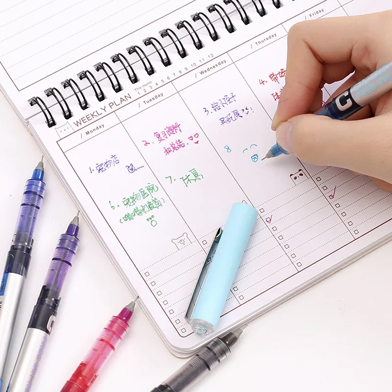 

7pcs blue fountain pen Originality Direct Liquid Fluorescent Pen Ball pen Stationery Office & School Stationery Articles