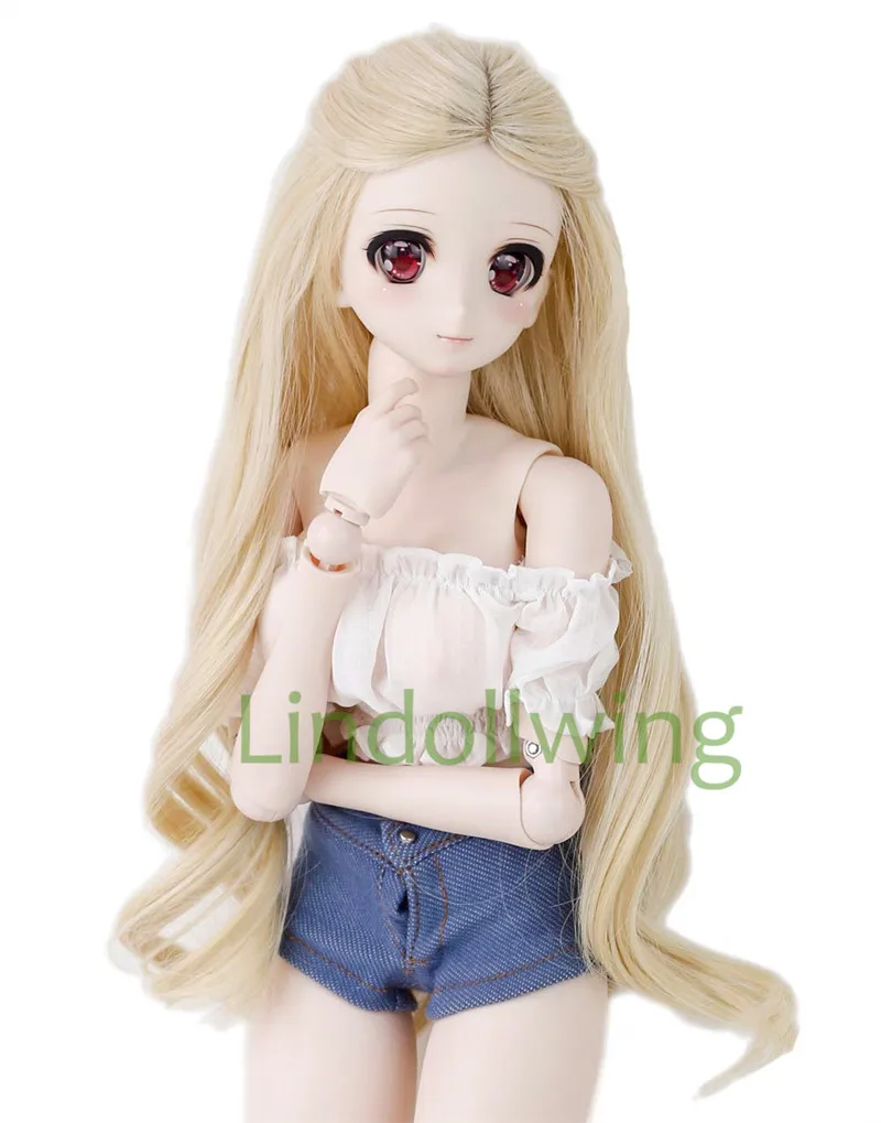1/3 BJD парик pulгуб DD SD Dollfie кукла высокая температура 8 9 дюймов длинный волнистые