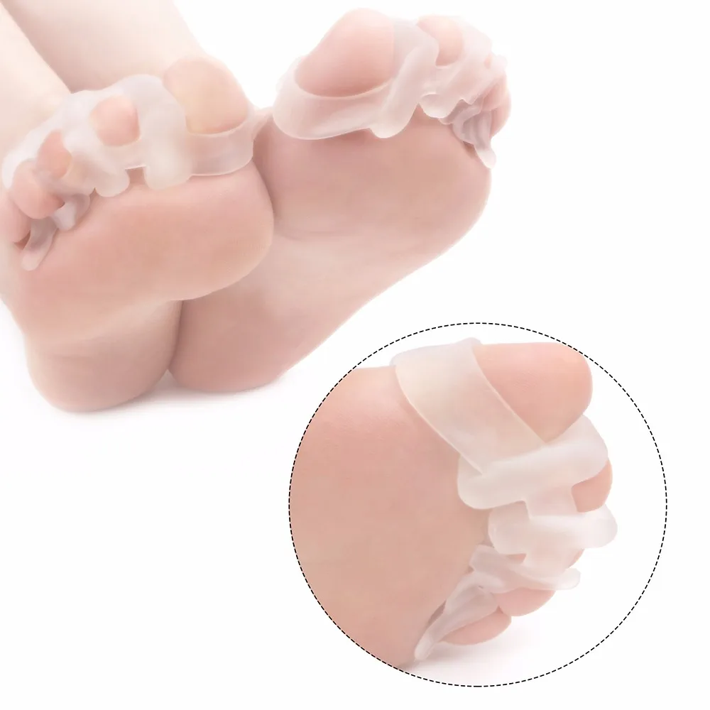 Носочные ортопедические поставки гелевые перегородки для пальцев ног, разделитель для танцора Yogis Athlete Bunion Рельефные вставки для пальцев ног кривые пальцы выпрямитель