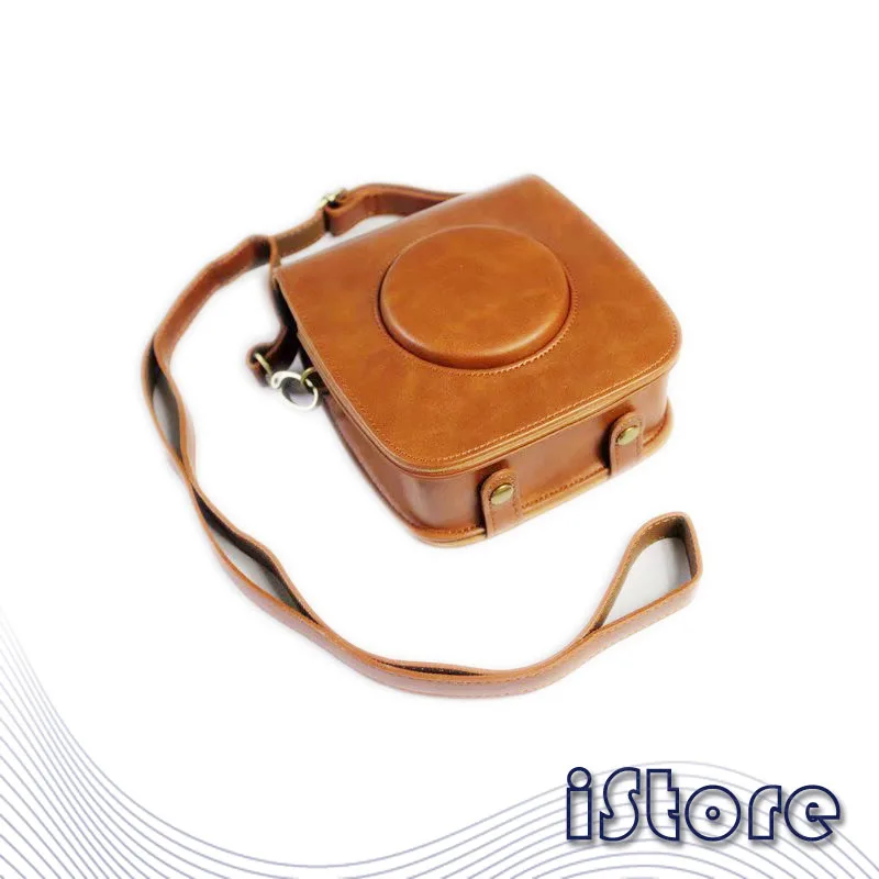 

For FUJIFILM Instax SQUARE SQ20 Camera Bag Case PU Leather Vintage Shoulder Strap Pouch Protection Carry Cover