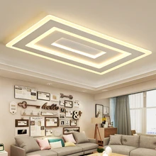 Квадратный Moderm светодиодный потолочная люстра для Гостиная Спальня Кухня акрил Блеск домашние люстры осветительные приборы AC85-265V