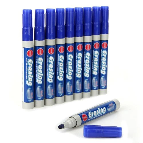 5PACK 10 x Board Marker Whiteboard Marker Pen Washable Bluein Marker