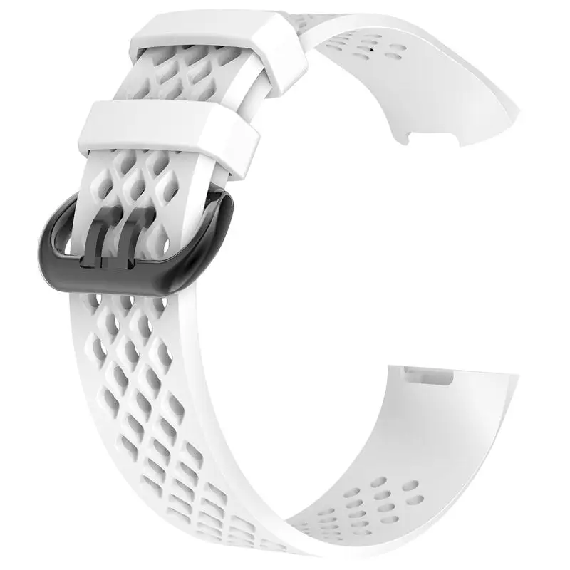 Спортивный ремешок на запястье для Fitbit Charge 3 Band Смарт-часы мягкий силиконовый сменный браслет наручных часов Браслет для Fitbit Charge3 браслет - Цвет: White