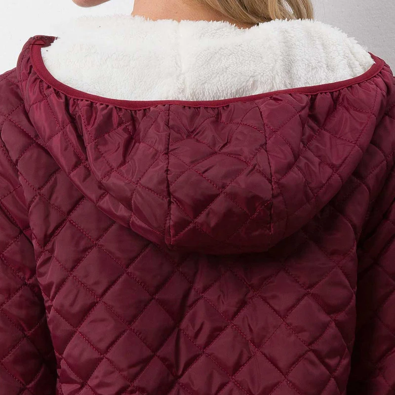 Autumn 2019 New Parkas basic jackets Female Women Winter plus velvet lamb hooded Coats Cotton Winter Jacket Womens Outwear coat