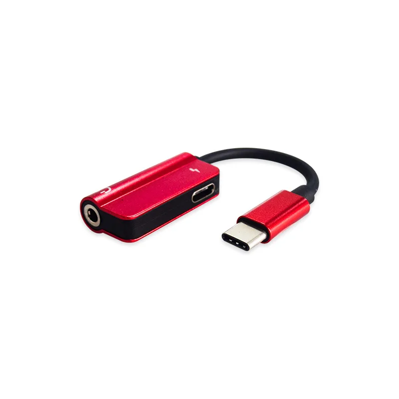 100pcs wholesale bundle 2 in 1 Type C To 3 5mm Jack AUX Audio Headphone USB Adapter Charger Cable 100pieces