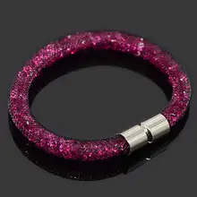 New Fashion Women Crystal Bracelet Single Mesh Net Bracelet