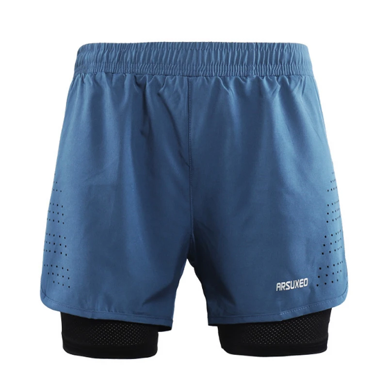 Quick Dry Running Shorts Workout GYM font b Fitness b font Shorts Training Shorts With Back