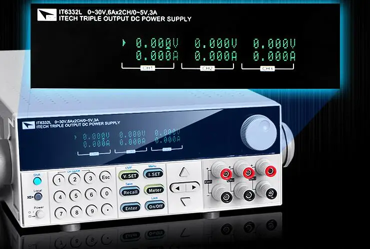 ITECH IT6332L three-channel programmable DC power supply Load power Power 32V6A